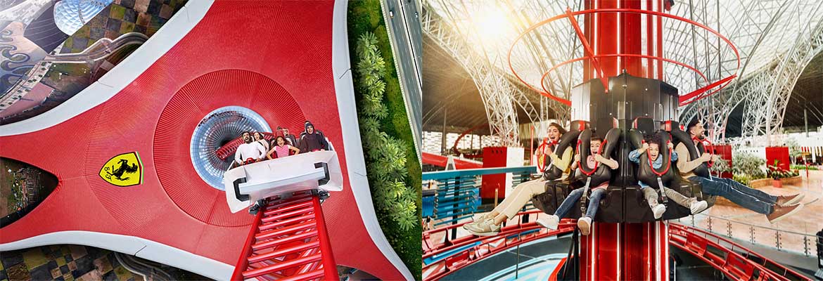 Parques da Yas Island (Ferrari World, Warner, SeaWorld)